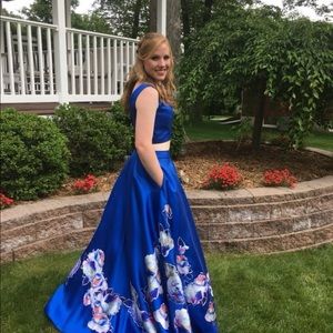Royal blue prom dress